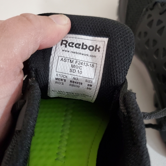 Reebok Sublite Cushion Work Composite Toe Sneaker Tennis Shoe Size M6 W8 - Picture 7 of 8